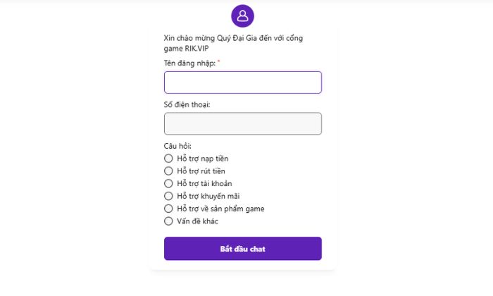 Người chơi có thể liên hệ với Rikvip bằng nhiều phương thức khác nhau