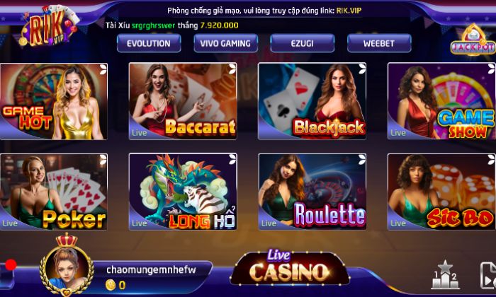 Casino tại Rikvip